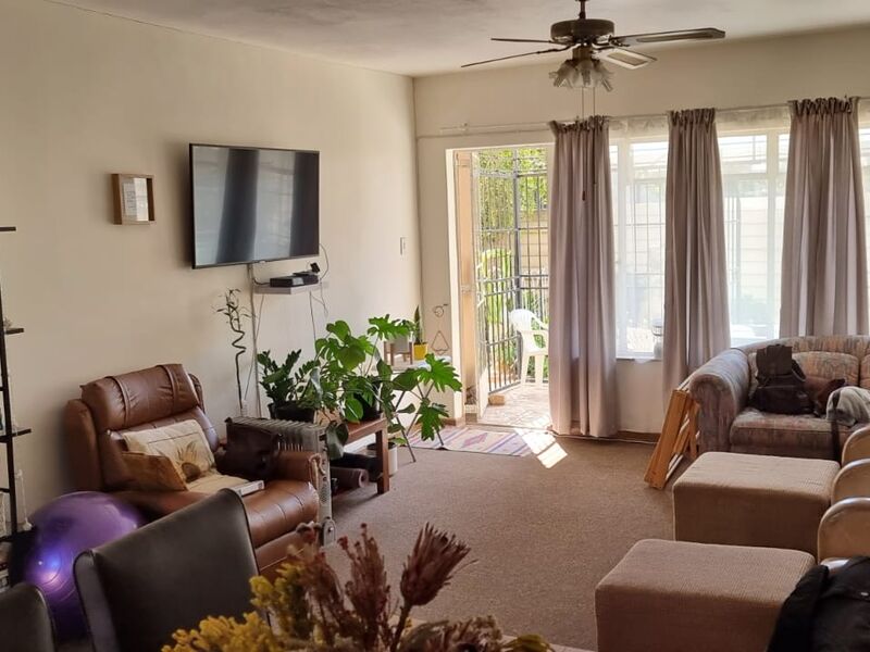 Open-plan living and dining room